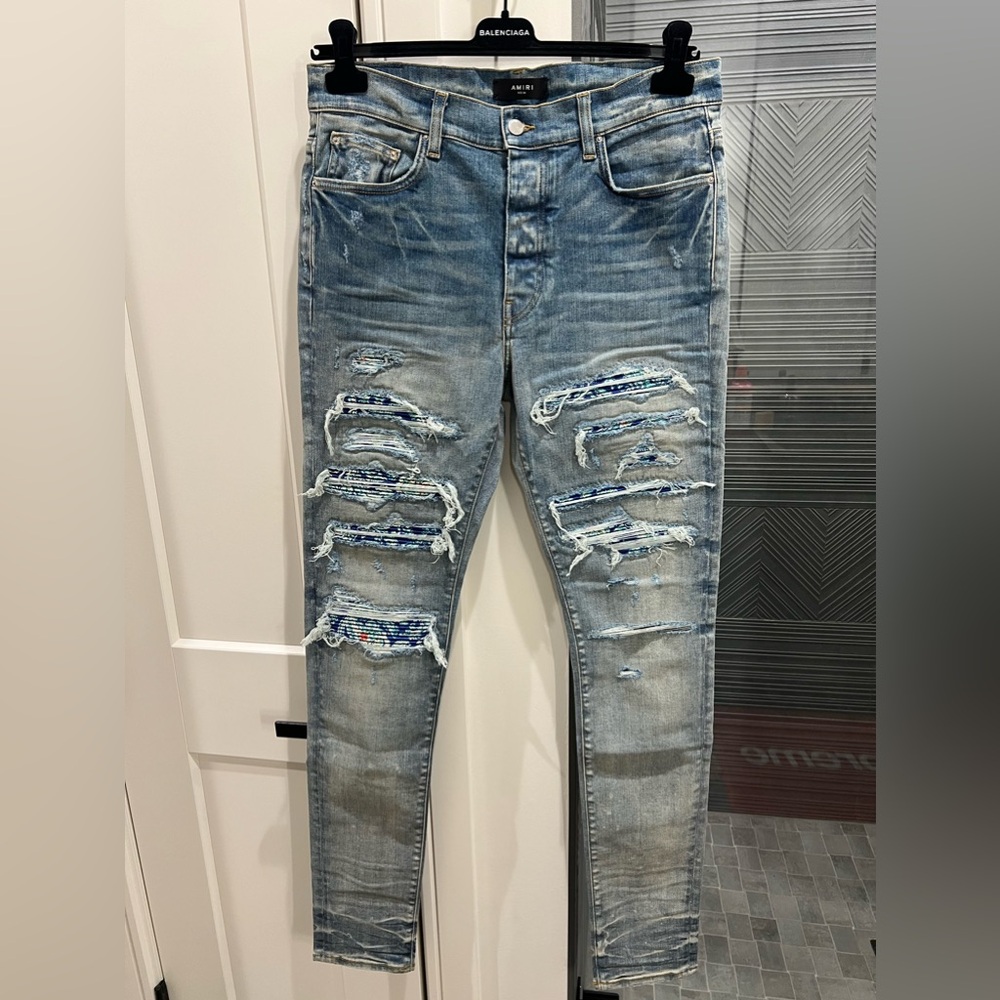 Amiri Silk PJ Thrasher Jeans